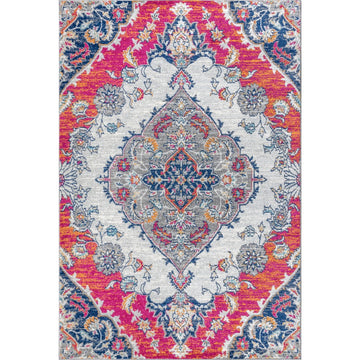 Bright bohemian Flair Boho Vintage Medallion Area Rug